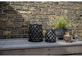 Lanterna LED nera, altezza 28 cm Calabria - Star Trading