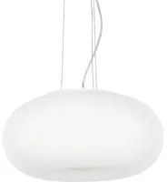 Lampadari E Sospensioni Ulisse Vetro Bianco 3 Luci E27 D52Cm