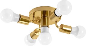 Plafoniera Riflettore Metallo APP708-5c Oro