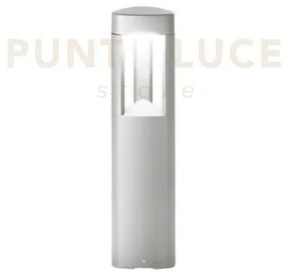 Ges480- paletto grigio metallizzato 1 luce attacco gx53 ip54 h.50cm