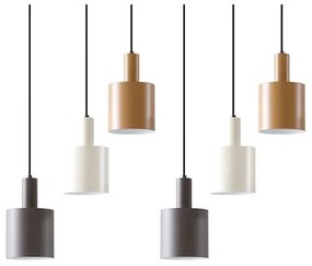 Ovelia 6 Lampada a Sospensione Black/Brown/Beige - Lindby