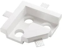 Incasso SKILIFT angolare in gesso bianco verniciabile 16x16x4,5 cm.. (3xGU mini)