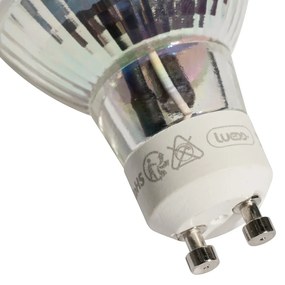 Set di 5 lampadine LED GU10 50mm trasparenti 3,5W 330 lm 3000K