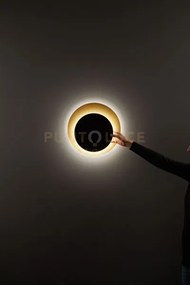 Plafoniera in alluminio colore oro e nero drum led 43w 3000k cri?80...