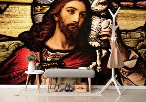 Carta da parati – Gesù con l'agnello