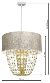 Lampadario a sospensione con filo ALMERIA 1xE27/60W/230V