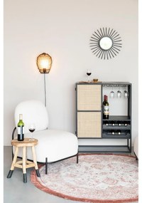 Portabottiglie in rattan nero per 8 bottiglie, 80x100 cm Guuji - White Label