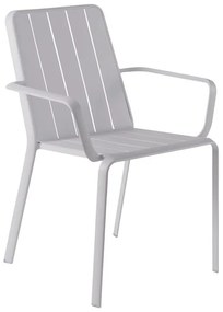 Sedia da giardino con braccioli Idaho NATERIAL, struttura e seduta in alluminio grigio L 61 x H 85 x P 61,5 cm