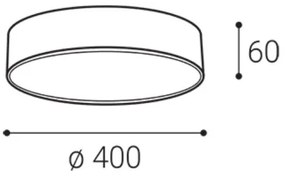 LED2 - Plafoniera a LED MONO SLIM 30W/230V 3000/4000K Ø 40 cm bianco