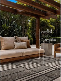 Tappeto da interno/esterno nero/color crema 160x230 cm Haringey Allington – Ted Baker