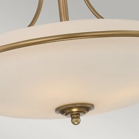 Lampadario Contemporaneo Griffin Metallo Ottone Anticato 4 Luci E27