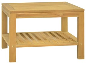 Tavolino Da Salotto 60x60x40 Cm İn Legno Massello Di Teak /