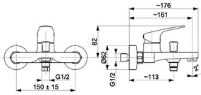 KFA Armatura 5554-010-81 - Rubinetto vasca da bagno OTAVA opaco nero