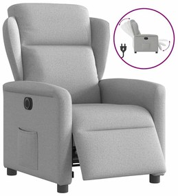 Poltrona Elettrica Reclinabile Grigio Nuvola İn Tessuto /