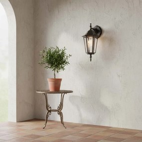 Applique Lanterna da Esterno IP54 E27 Nera - Serie TOSCA 1B