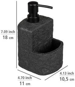 WENKO 54667100 - Dispenser di sapone FESTIVAL 10,5x18 cm nero