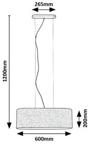 Rabalux 72251 - Lampadario a sospensione con filo NARMIN 3xE27/40W/230V