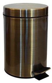 Cestino portarifiuti 17x26 cm in acciaio inox/bronzo