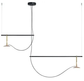 Artemide - Nh S3 2 Bracci Lampada a Sospensione Nero/Ottone Artemide