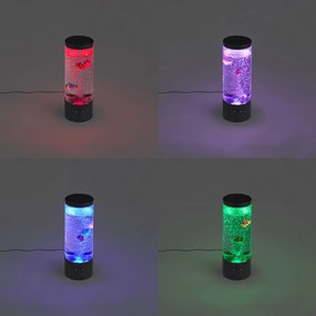 Tubo a bolle nero 30 cm con LED RGB - Sealife