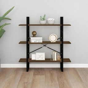 Libreria rovere marrone 100x30x105 cm in legno multistrato