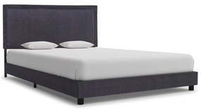 Giroletto Senza Materasso Grigio Scuro 140x200 Cm Tessuto /