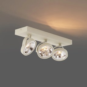 Faretto da soffitto moderno beige G9 rotondo orientabile a 3 luci - Go