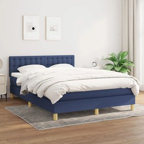 Giroletto A Molle Con Materasso Blu 140x190 Cm İn Tessuto /