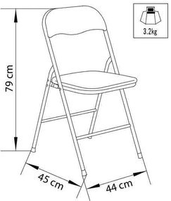 LUCIE - sedia pieghevole salvaspazio bicolor