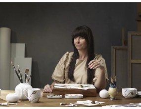 Tazza in porcellana bianca Poppy, 330 ml Hammershøi - Kähler Design