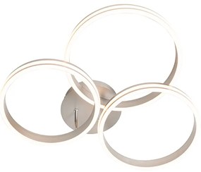 Plafoniera in acciaio con LED dimmerabile a 3 livelli 3 luci - Navara