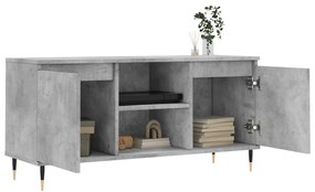 Mobile porta tv grigio cemento 104x35x50cm in legno multistrato