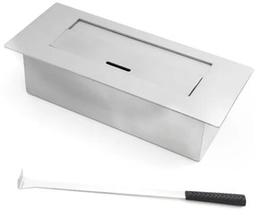 Camino a bioetanolo biocamino da terra Cambridge in legno Bianco 110x37x102h