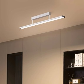 Prios Yuela plafoniera LED, DALI, 100 cm, bianco