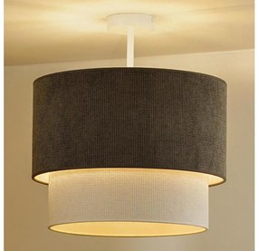 Duolla - Lampadario a plafone CORDUROY 1xE27/15W/230V diametro 40 cm marrone/color crema