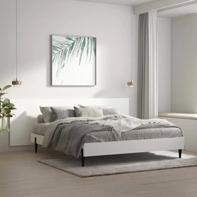 Testiera Per Letto Bianca 240x1,5x80 Cm İn Legno Ingegnerizzato /