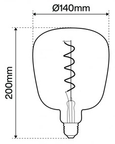 Lampada LED E27 4W Cubo a Filamento 2.000K Colore del corpo Rosa