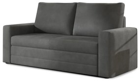 Divano grigio scuro allungabile/con contenitore e rivestimento in velluto 151 cm Wave – ELTAP