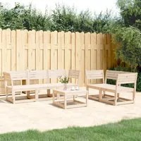 Set Divani da Giardino 5 pz in Legno Massello di Pino 3216995