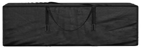 Borsa porta cuscini da giardino nera 135x40x55 cm polietilene