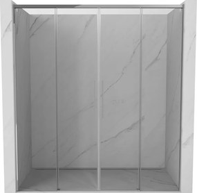 Mexen Rox Duo porta doccia scorrevole 180 cm, trasparente, cromo - 8C2-180-002-01-00