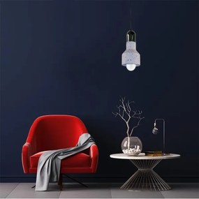 Lampadario a sospensione con filo TERRAZZO 1xE27/60W/230V diametro 12 cm color crema