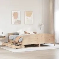 Letto senza Materasso 160x200 cm in Legno Massello di Pino 3301782