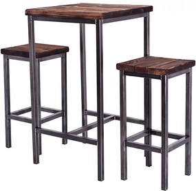 CHYRKA® Tavolo da bar sgabello da bar LS tavolo da bar SAMBOR mobile bar loft vintage bar design industriale fatto a mano in legno metallo
