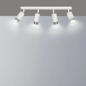 Lampada da Soffitto in Acciaio HIRO 4 Nero Cromo/Oro 4xGU10