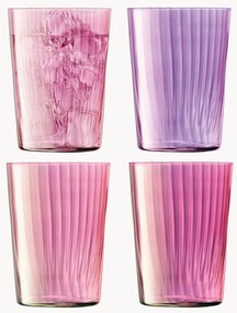 Set di 4 bicchieri in vetro soffiato Gems