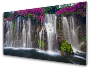 Quadro acrilico Cascata della natura 100x50 cm