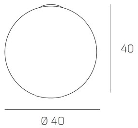 Plafoniera Contemporanea Moon Metallo Cromo Vetro Bianco 1 Luce E27 D.40Cm