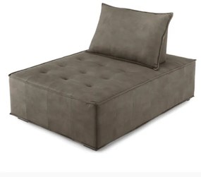 Divano modulare chaise longue 109x154 cm CARROLL Nabuk Tortora