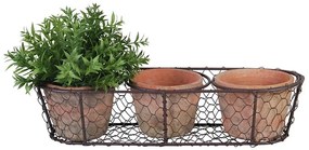 Vasi in metallo/terracotta in set di 3 pezzi - Esschert Design